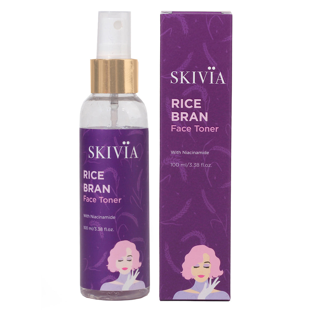 Skivia Rice Bran Face Toner with Niacinamide & Hyaluronic Acid - 100 ml