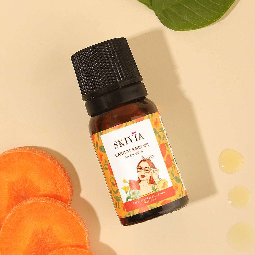 Carrot Seed Essential Oil - 10 ml | Contains Skin Rejuvenating Properties | Helps Enhance Hair Health