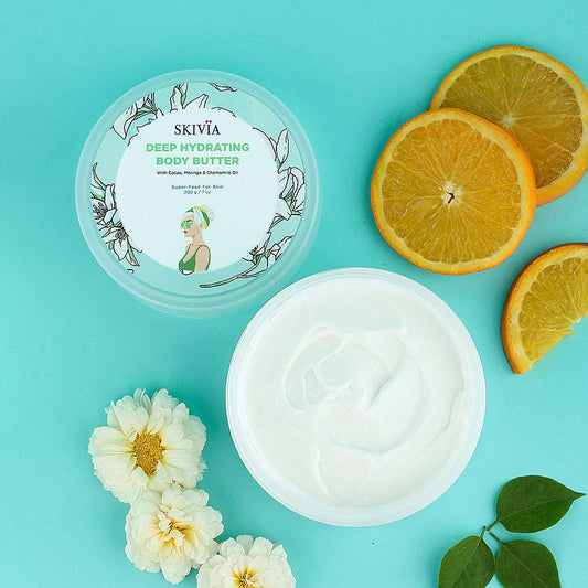 Deep Hydrating Body Butter With Cacao, Moringa & Chamomile Oil - 200 gm