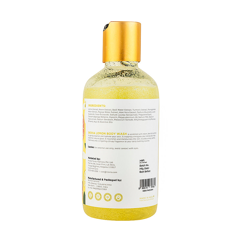 Skivia Lemon Body Wash With Neem, Basil & Turmeric - 200 ml
