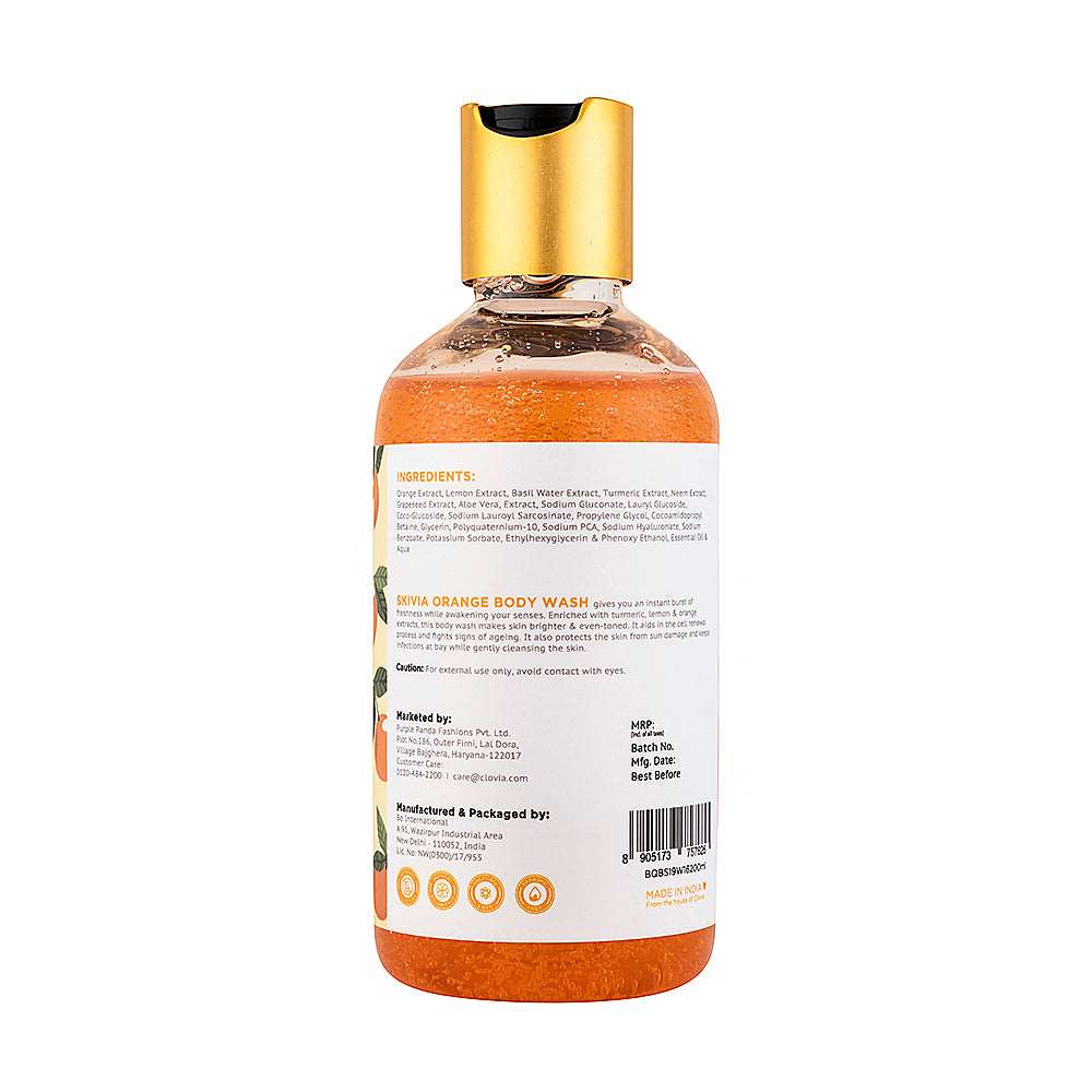 Orange Body Wash With Lemon, Basil & Turmeric - 200 ml