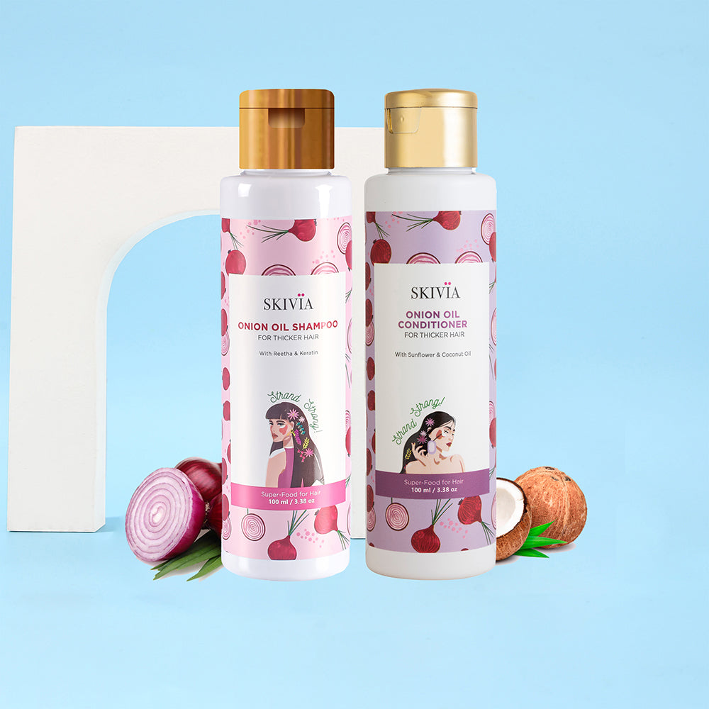 Skivia Onion+Keratin Shampoo & Conditioner Set