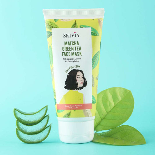 Matcha Green Tea Face Mask With Aloe Vera & Seaweed - 50 gm