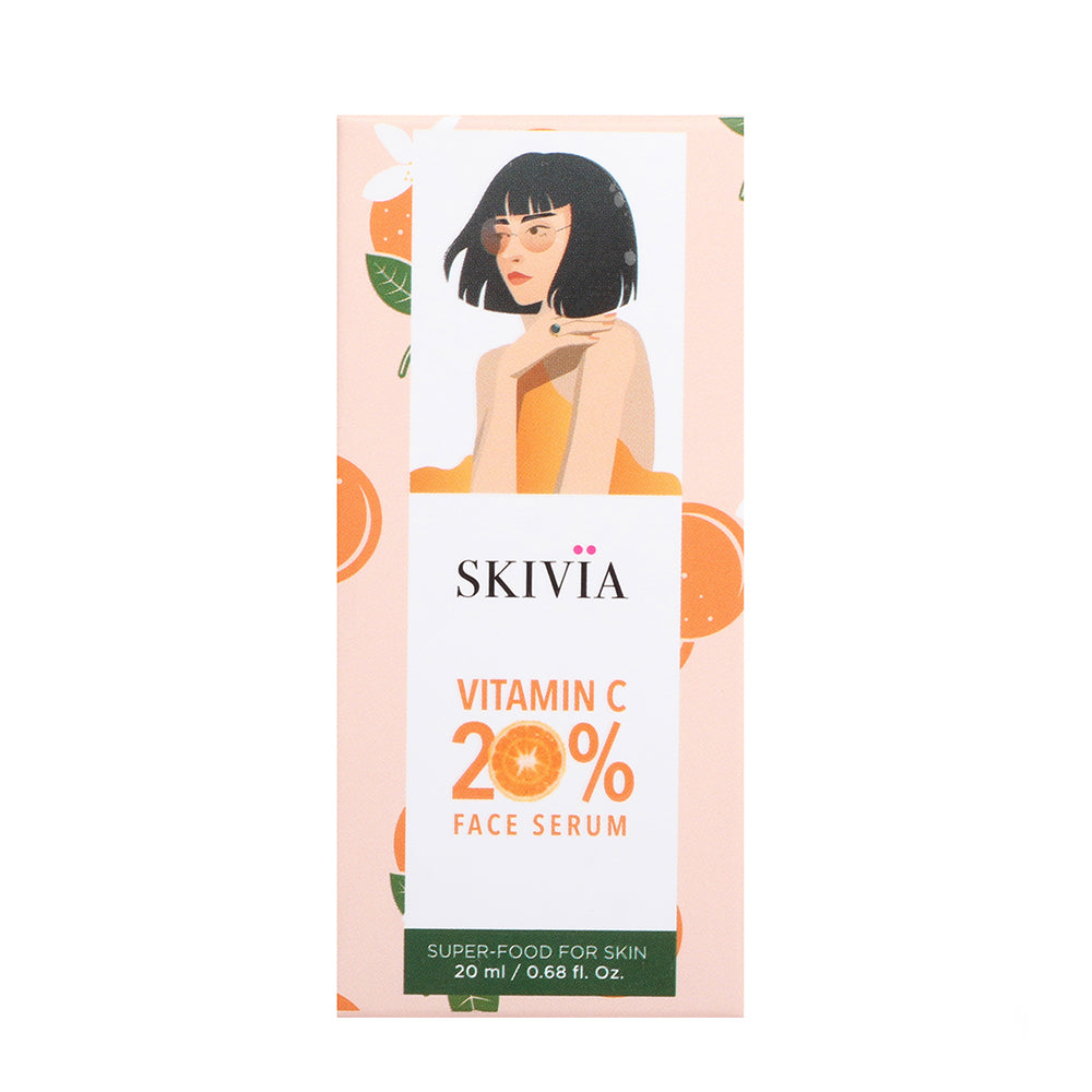 Skivia 20% Vitamin C Face Serum with Hyaluronic Acid - 20 ml