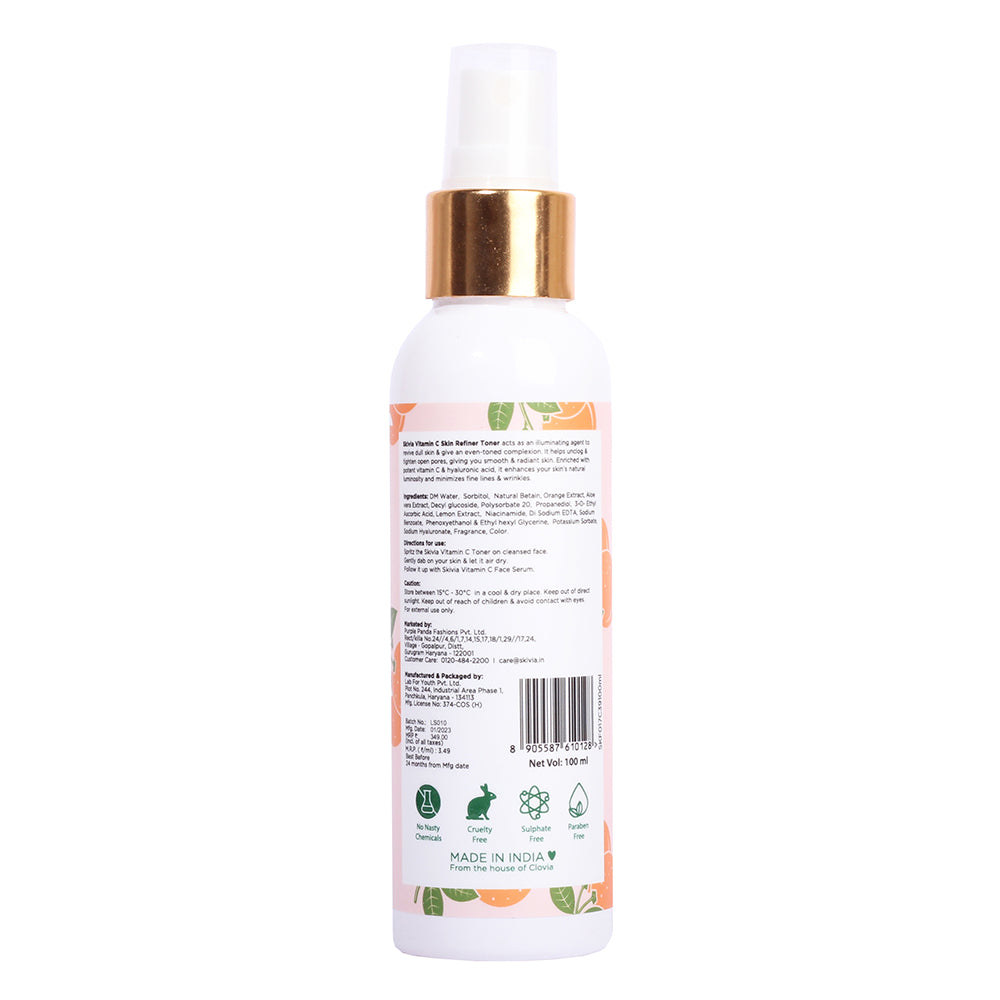 Skivia Vitamin C Skin Refiner Toner with Niacinamide & Aloe Vera Extract - 100 ml