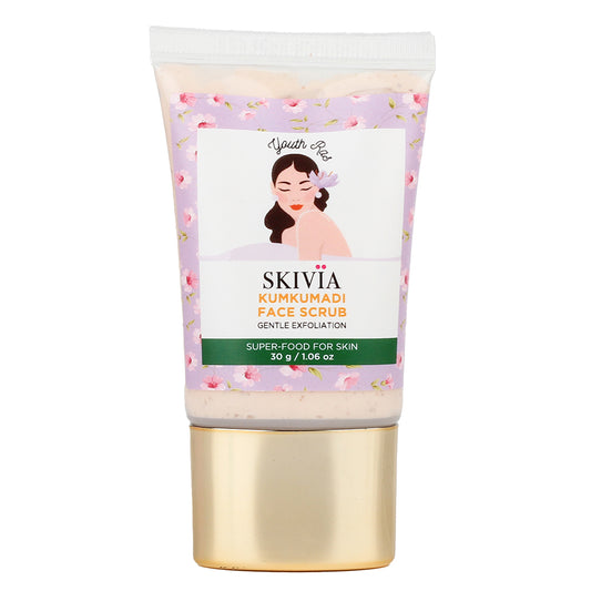 Skivia Kumkumadi Face Scrub with Niacinamide & Beetroot Extracts - 30 g