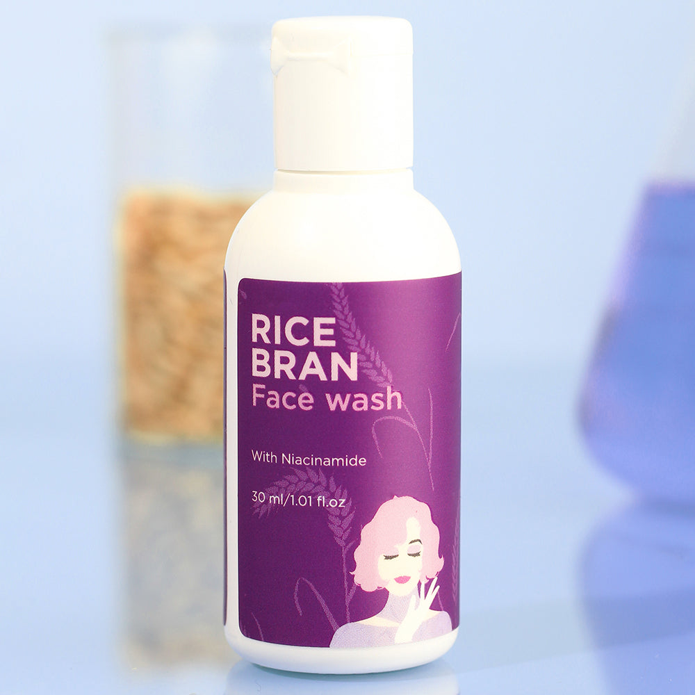 Skivia Rice Bran Mini Face Wash with Niacinamide - 30 ml
