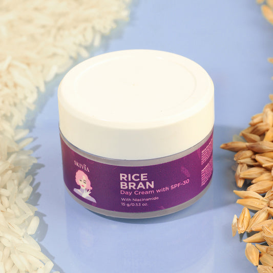Skivia Rice Bran Mini Day Cream with SPF-30 & Niacinamide - 15 g
