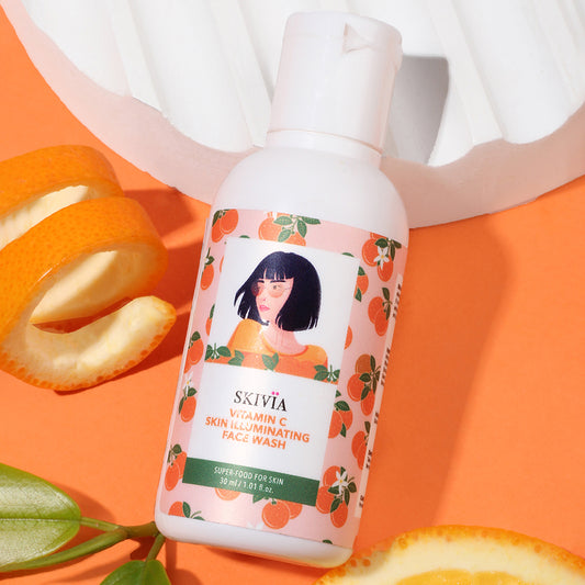 Skivia Vitamin C Skin Illuminating Mini Face Wash with Pineapple Extract & Lemon Oil - 30 ml