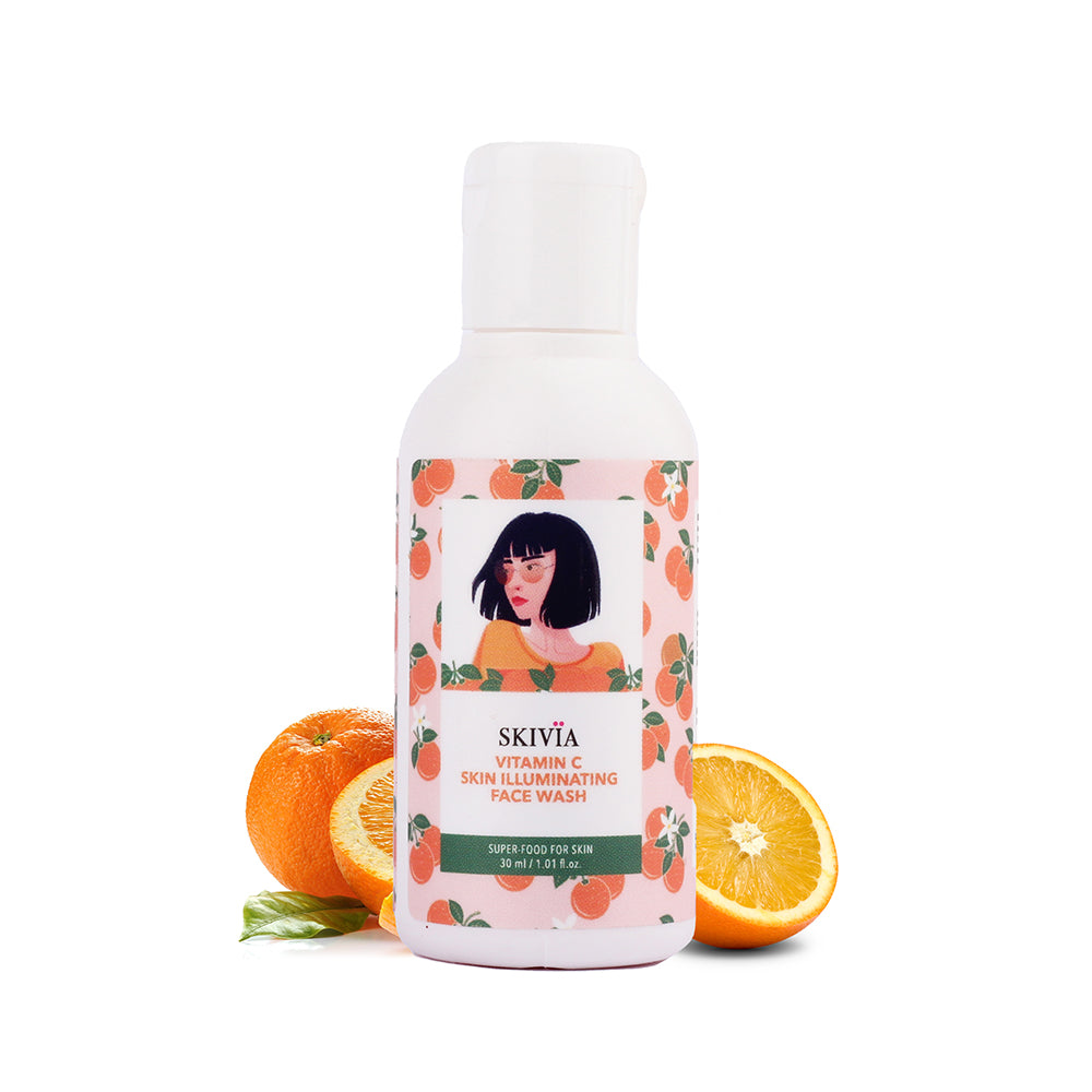 Skivia Vitamin C Skin Illuminating Mini Face Wash with Pineapple Extract & Lemon Oil - 30 ml