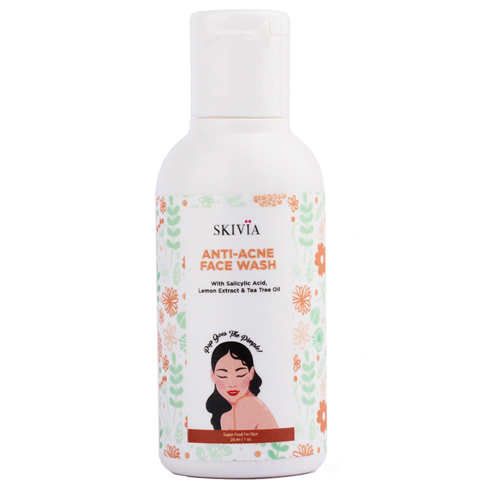 Skivia Anti-Acne Face Wash with Salicylic Acid & Vitamin E - 30 ml