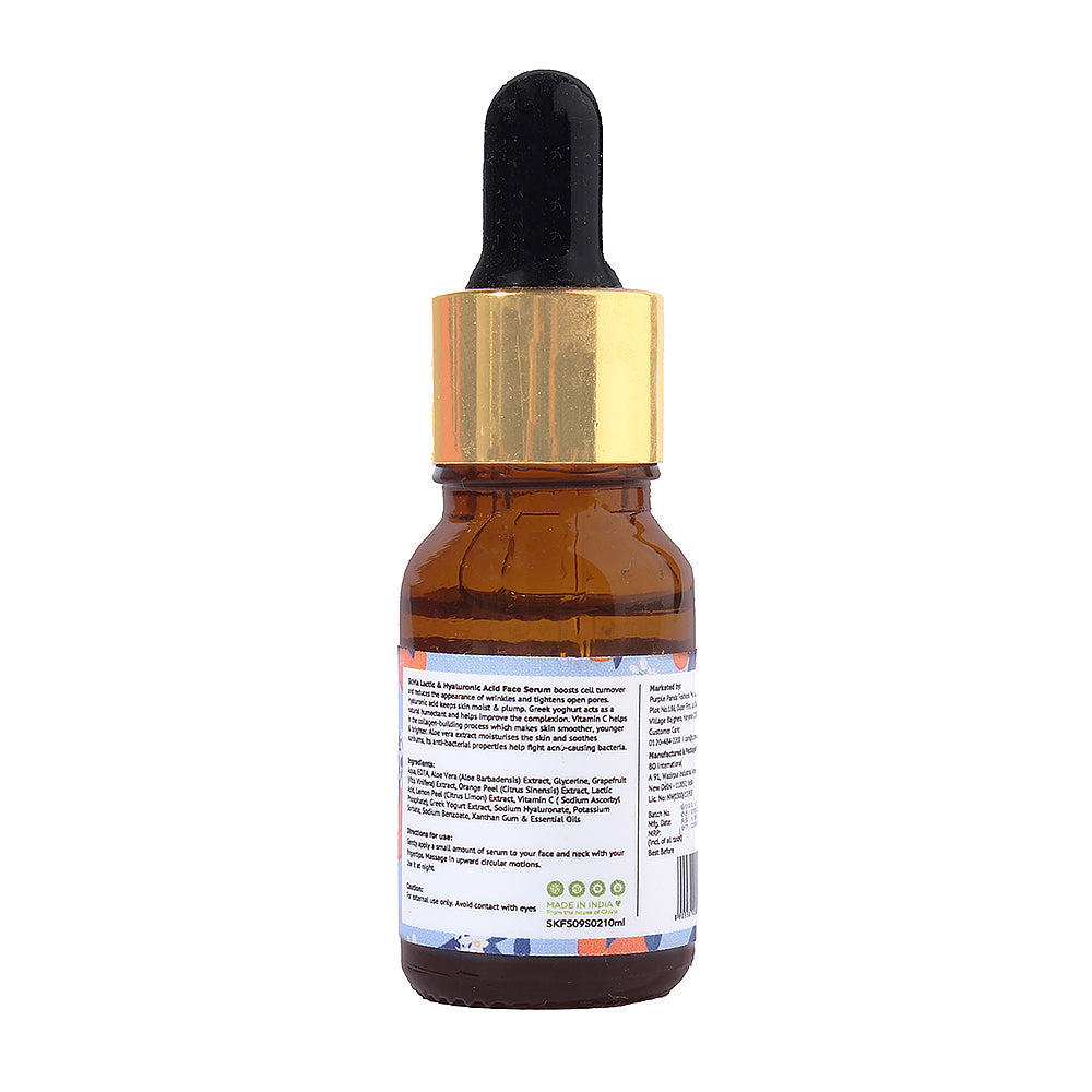Lactic & Hyaluronic Acid Mini Face Serum with Greek Yougurt & Vitamin C - 10 ml