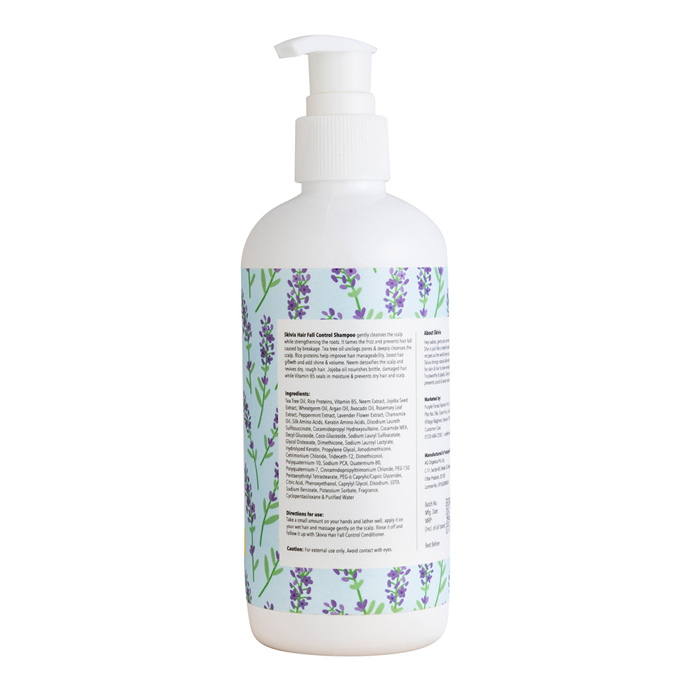 Skivia Hair Fall Control Shampoo with Vitamin B5 & Neem Extracts - 300 ml