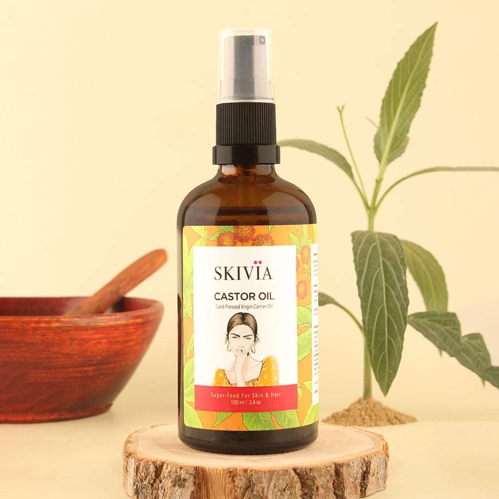 Skivia Castor Carrier Oil - 100 ml | Virgin & Cold-Pressed | Enhances Skin & Hair Health | Moisturizes Skin | Helps Revive Damaged Hair