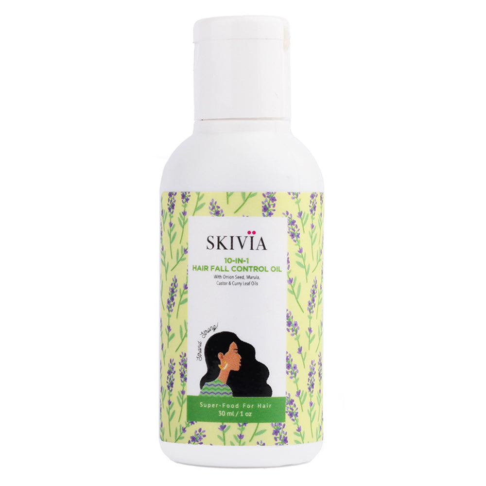 Skivia 10-in-1 Hair Fall Control Oil with Castor & Hibiscus Oil - 30 ml