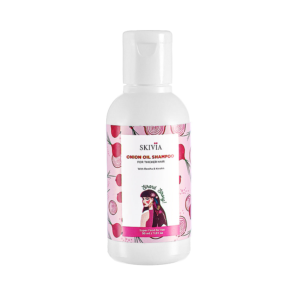 Skivia Onion Oil Mini Shampoo With Reetha & Keratin - 30 ml